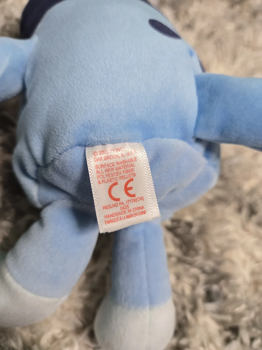 Plush Toy Set - Blue Plush Characters with Pink Heart
